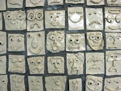 Tile faces created by students