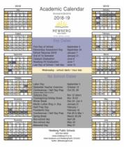 2018-2019 Calendar