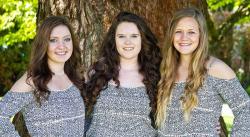 SUBMITTED - Samantha Roff (from left), Erin Rush and Courtney Croft will serve as ambassadors for the Yamhill County Fair and Rodeo this summer.